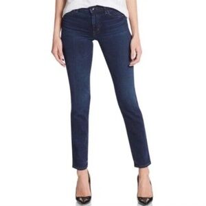 HELMUT LANG Skinny Ankle Cropped Midrise Indigo Wash Stretch Jeans